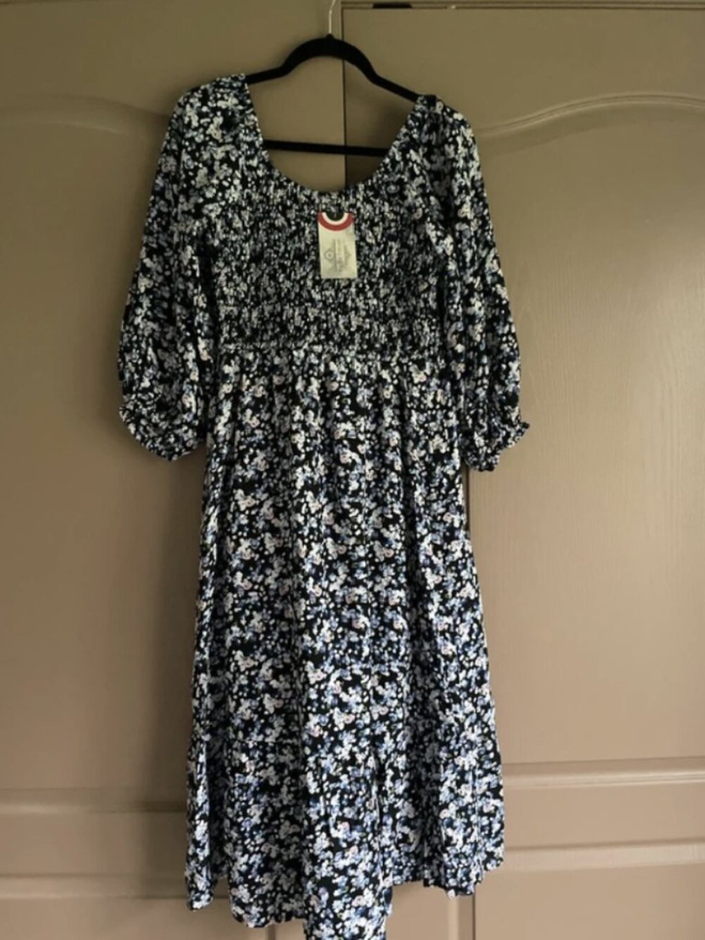 Smocked top dress with lining woman size S/M